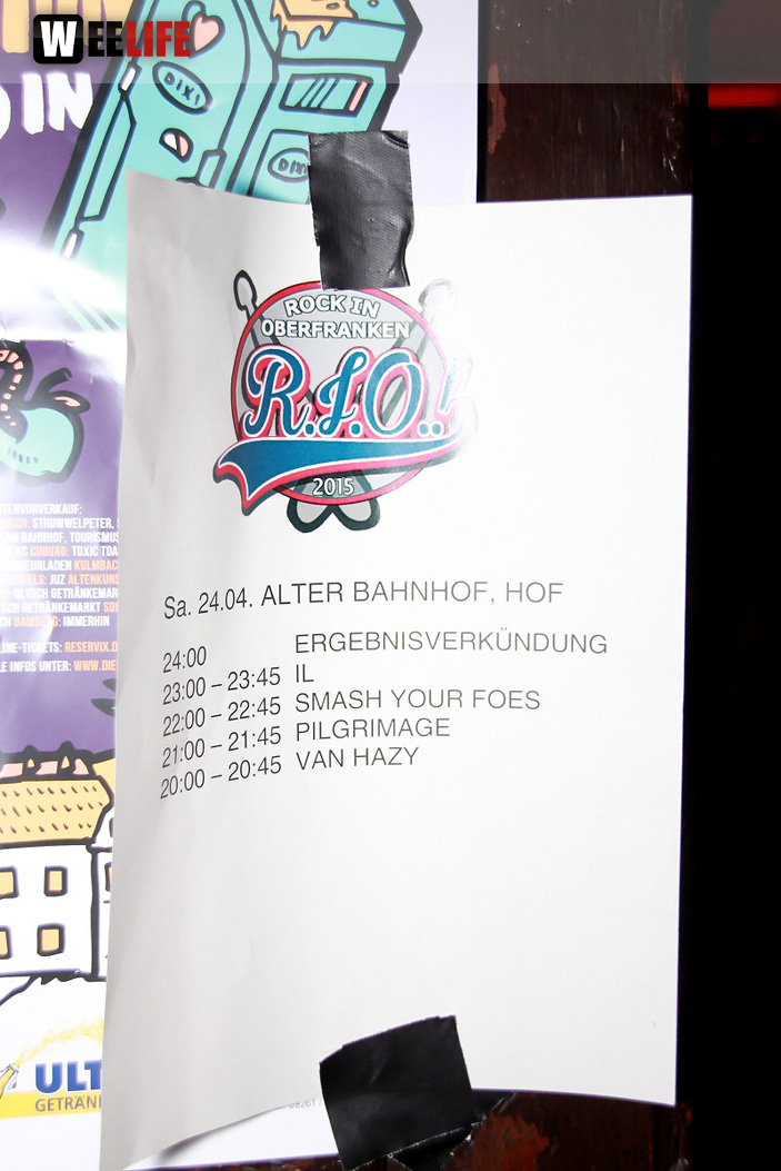 Finale Rock in Oberfranken Clubtour  IL Van Hazy Pilgrimage Smash your foes