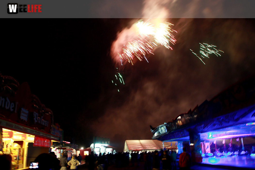 Wiesenfest Naila mit Pina Colada und Feuerwerk