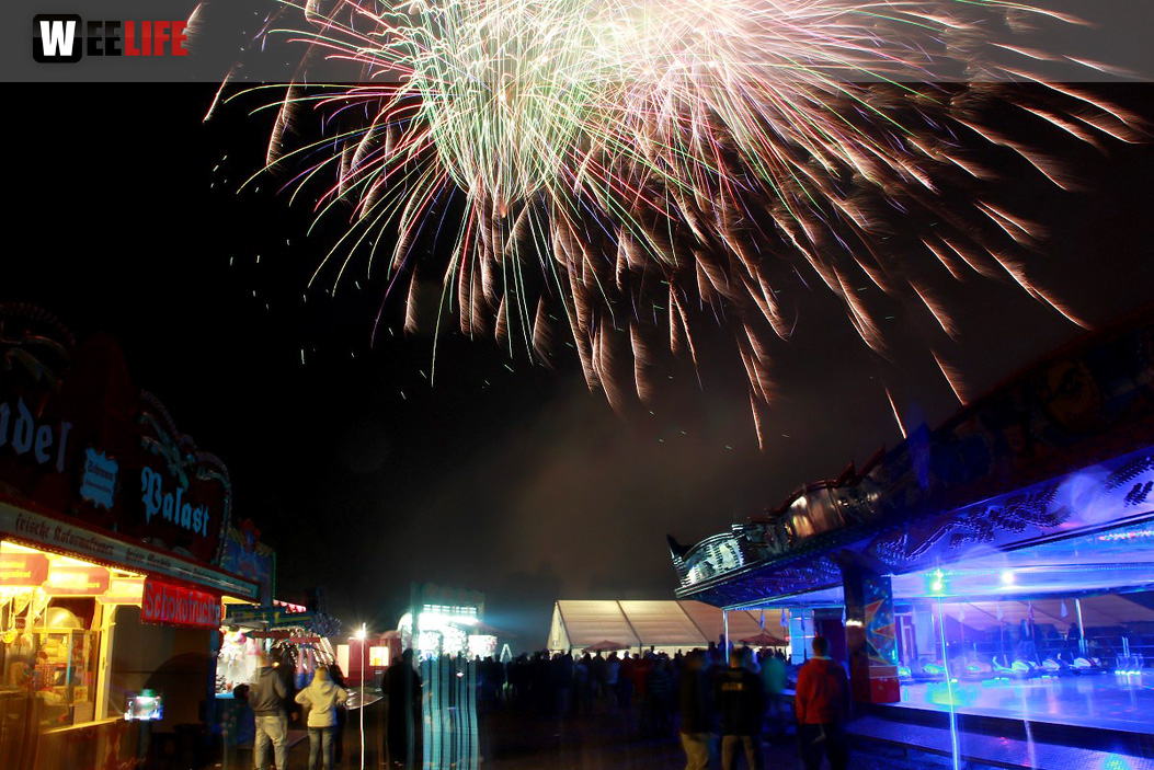 Wiesenfest Naila mit Pina Colada und Feuerwerk