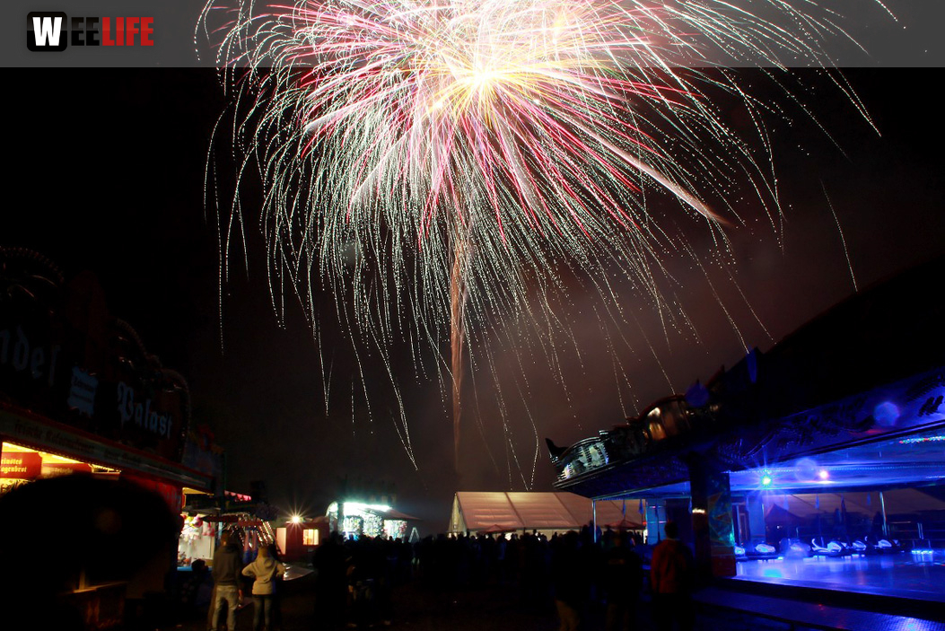 Wiesenfest Naila mit Pina Colada und Feuerwerk