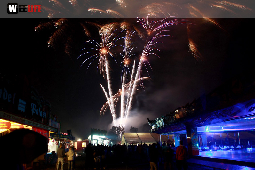 Wiesenfest Naila mit Pina Colada und Feuerwerk