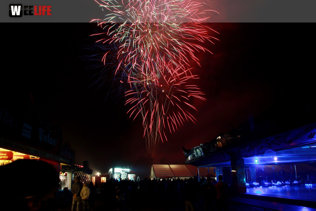 Wiesenfest Naila mit Pina Colada und Feuerwerk