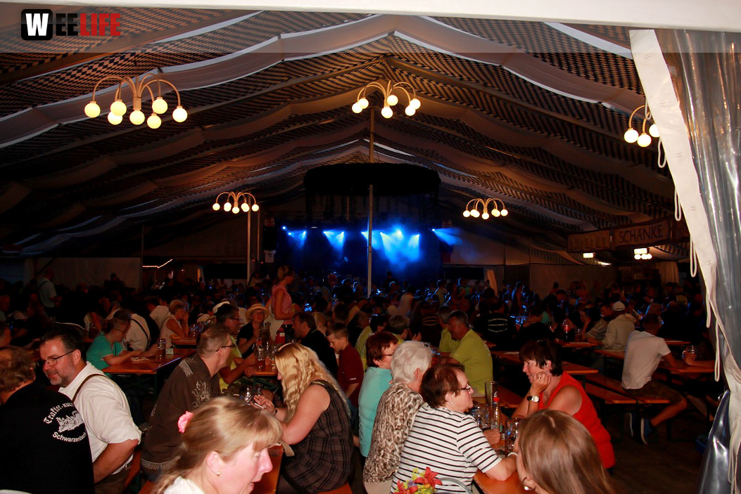 Wiesenfest Schwarzenbach Saale mit Partyteufel