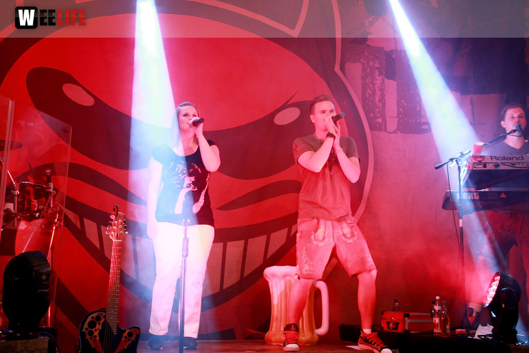 Wiesenfest Schwarzenbach Saale mit Partyteufel