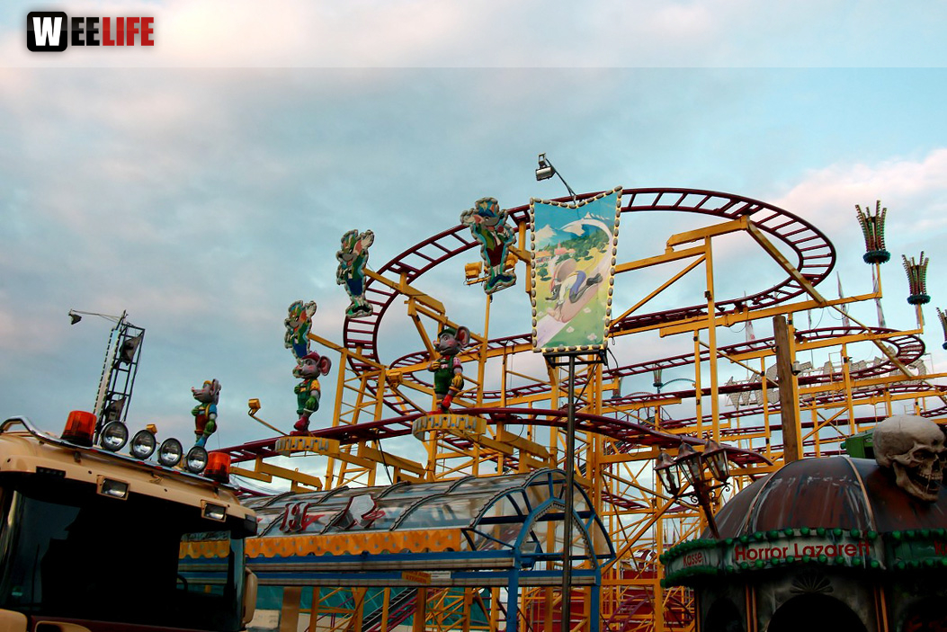 103. Volksfest letzter Aufbau Tag