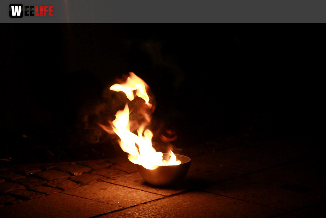 Hofer Weihnachtswelt mit Feuerspucker Chariash