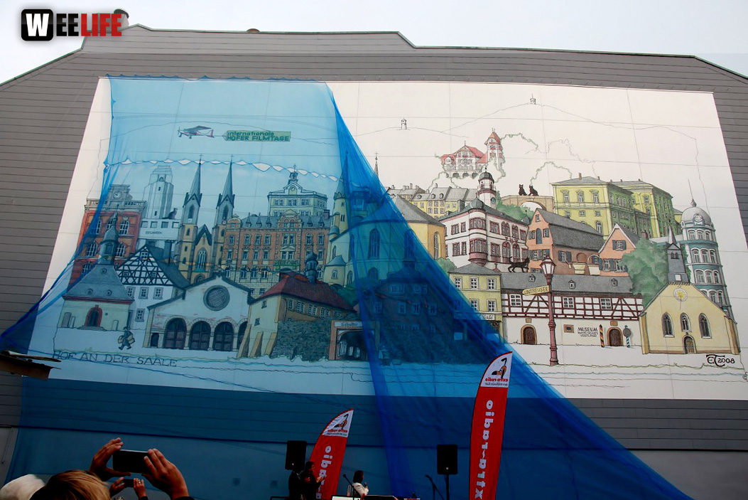 Enthüllung der Hofer Collage 1. Hofer Bürger- und Stadtfest