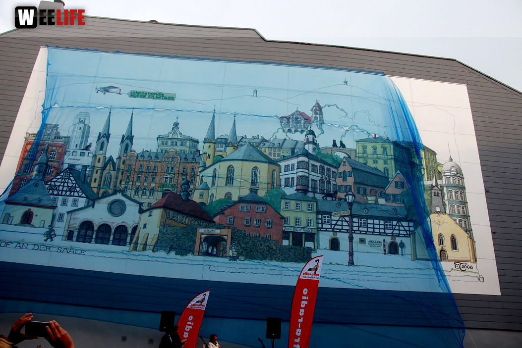 Enthüllung der Hofer Collage 1. Hofer Bürger- und Stadtfest