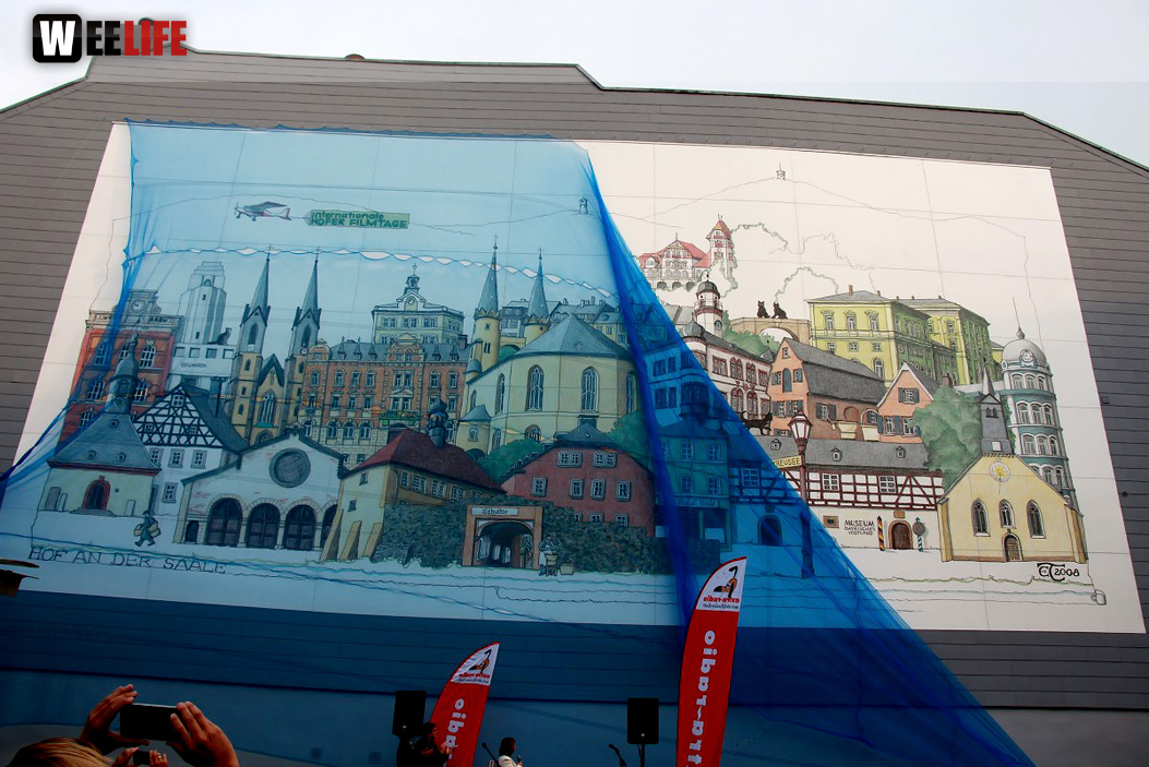 Enthüllung der Hofer Collage 1. Hofer Bürger- und Stadtfest