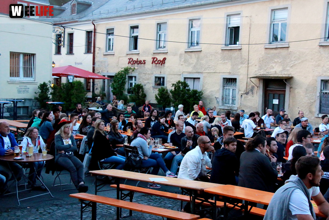 Public Viewing EM Deutschland Frankreich Trompeter,Buttler\'s, Rossini,KKH, Treffpunkt