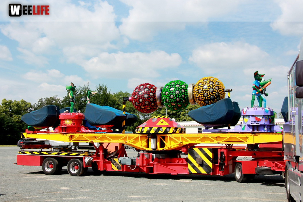 Volksfestaufbau Die Halln