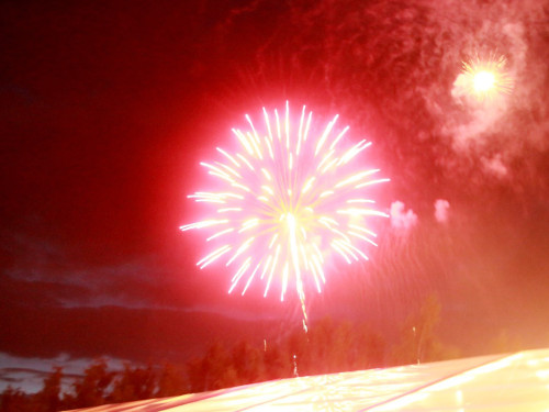 Wiesenfest Schwarzenbach Saale  Feuerwerk – Foto 36