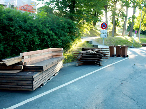Volksfest Aufbau Zelt Biermeile Platz – Foto 24