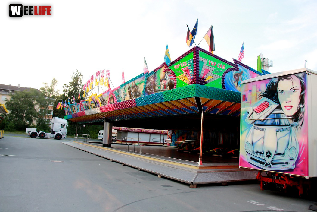 Volksfestaufbau Endspurt 27.7.16