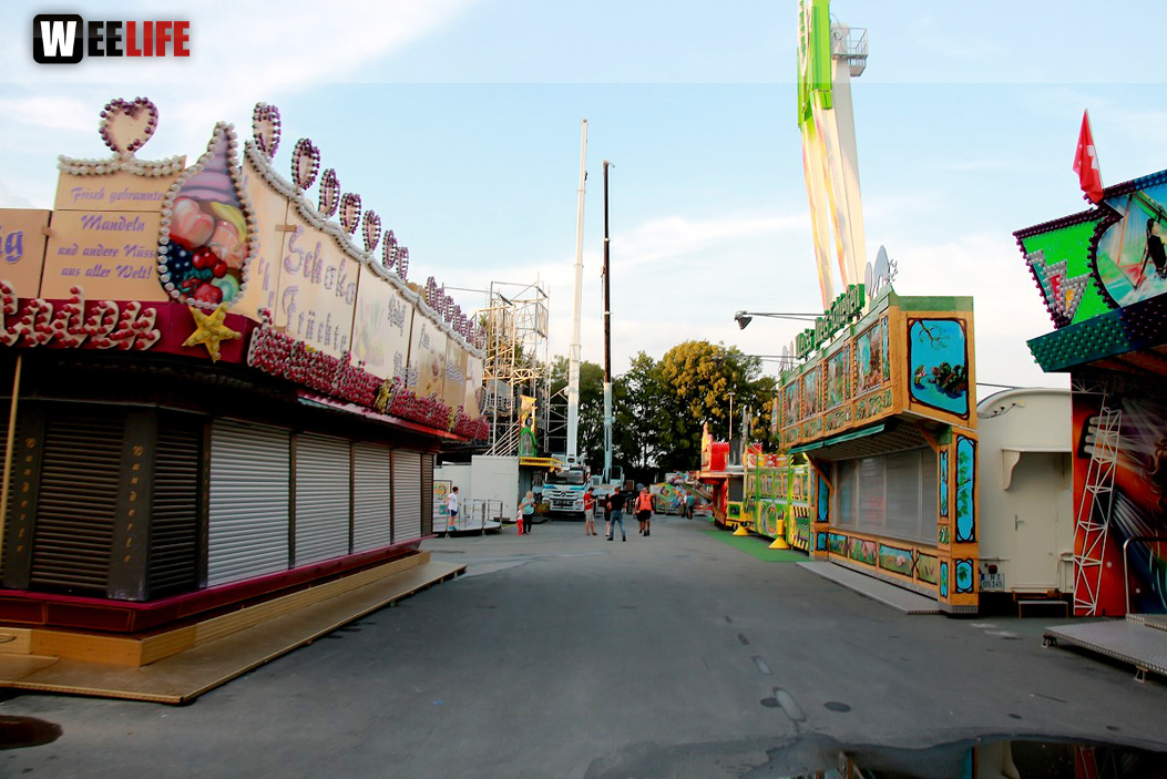 Volksfestaufbau Endspurt 27.7.16
