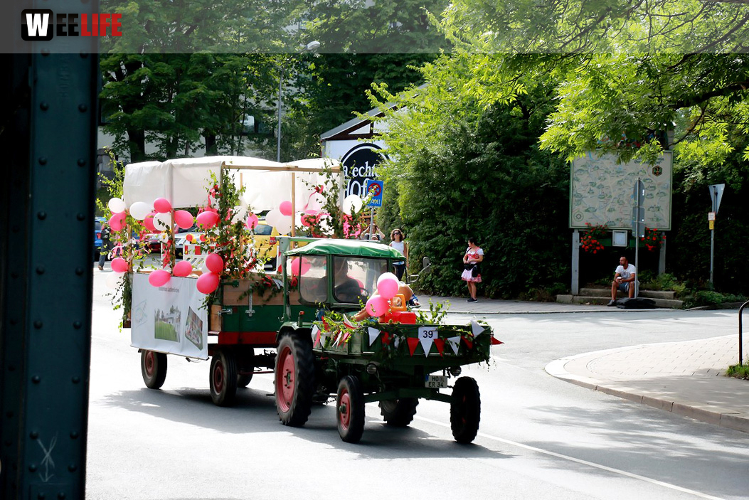 Hofer Volksfest 2016 Festzug Aufstellung