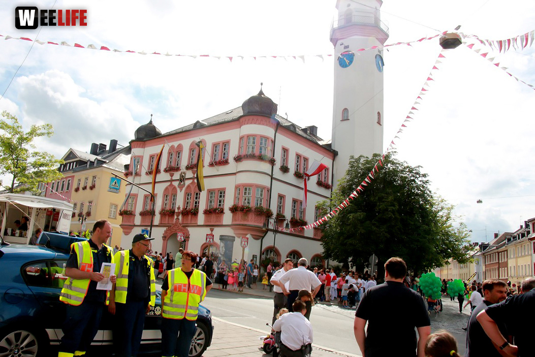 Hofer Volksfest 2016 Festzug Aufstellung