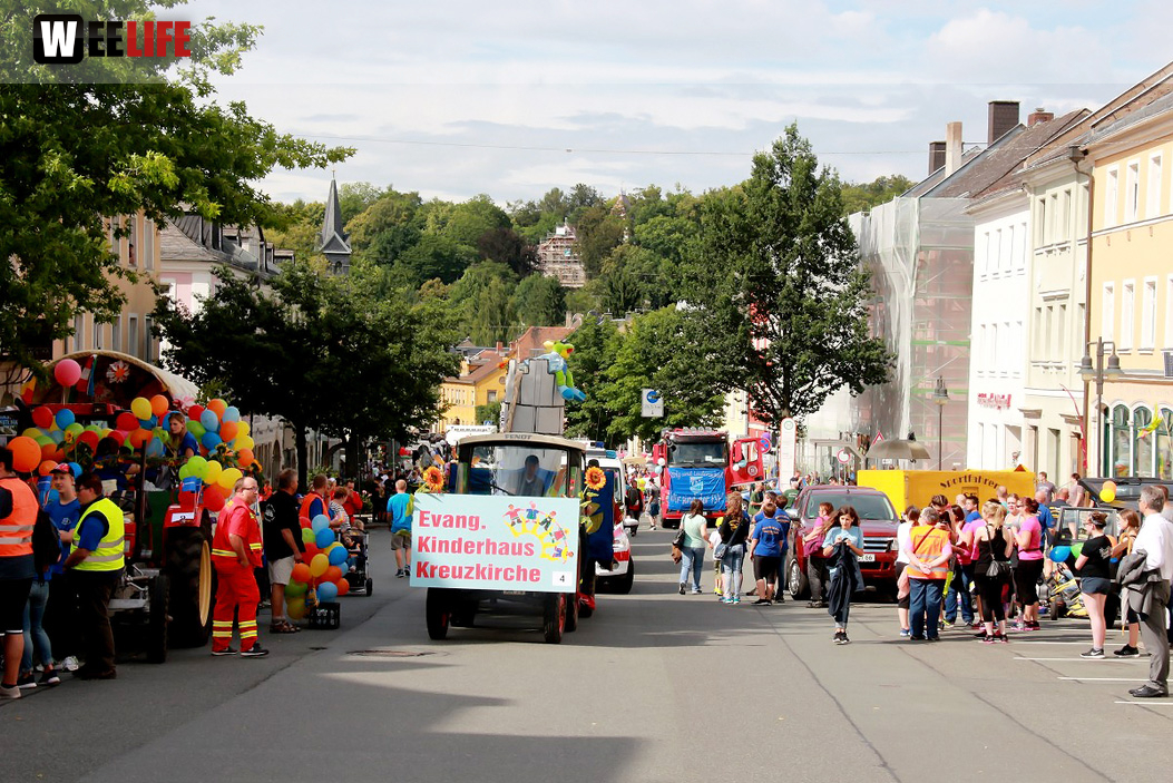 Hofer Volksfest 2016 Festzug Aufstellung