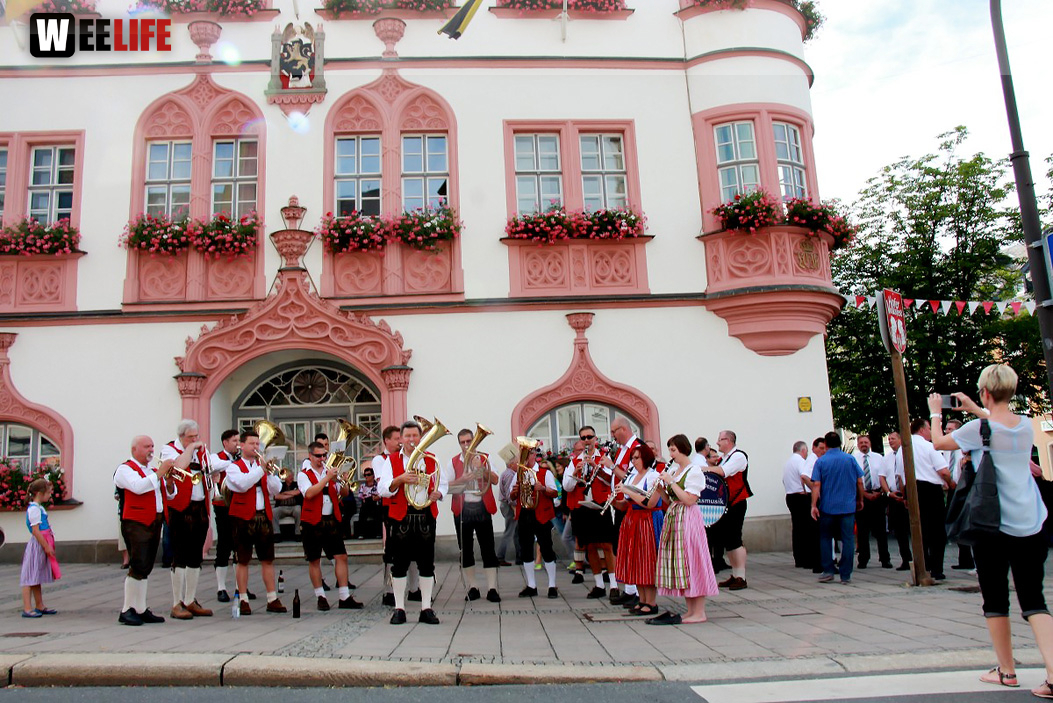 Hofer Volksfest 2016 Festzug Aufstellung