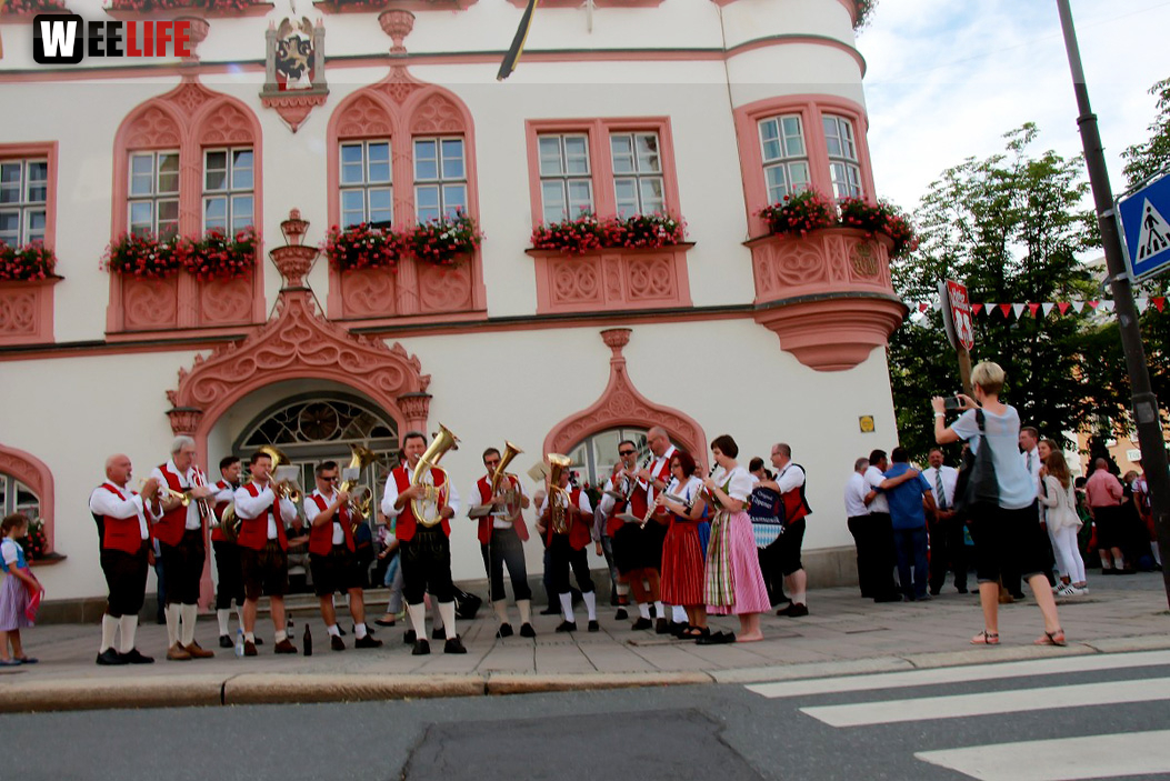 Hofer Volksfest 2016 Festzug Aufstellung