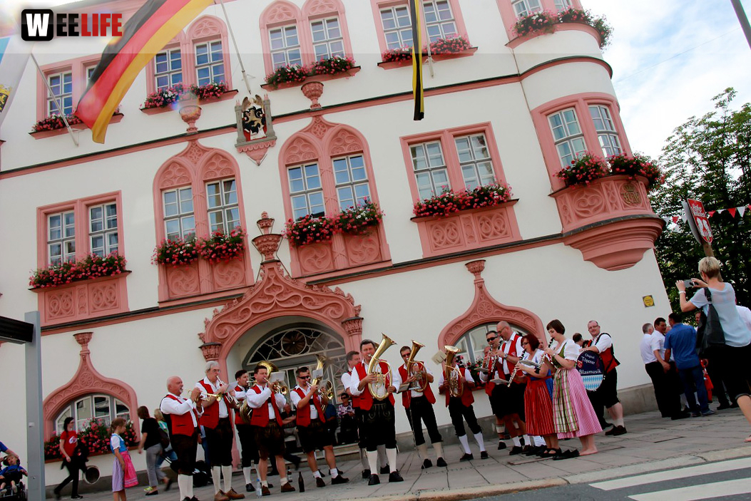 Hofer Volksfest 2016 Festzug Aufstellung