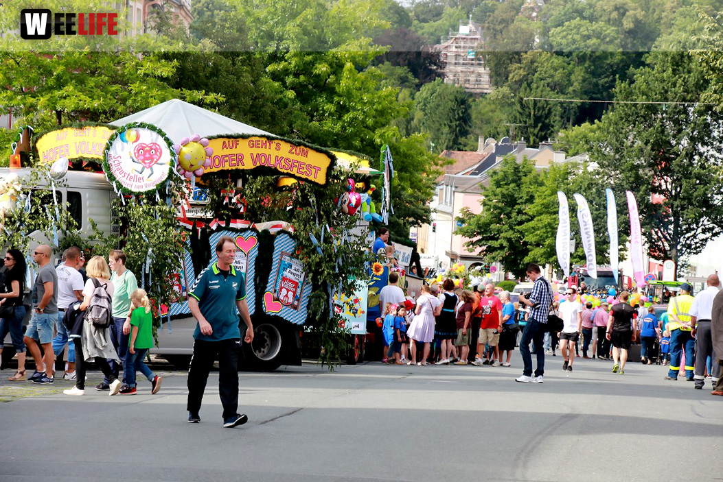 Hofer Volksfest 2016 Festzug Aufstellung