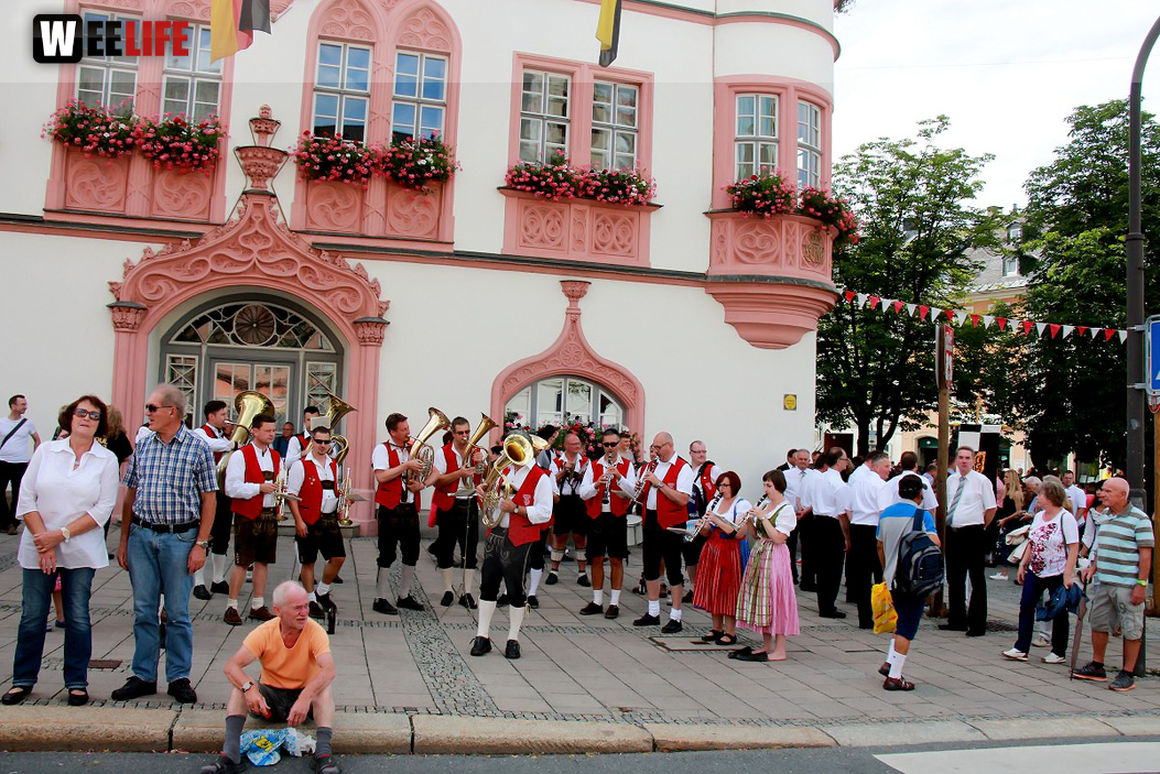 Hofer Volksfest 2016 Festzug Aufstellung