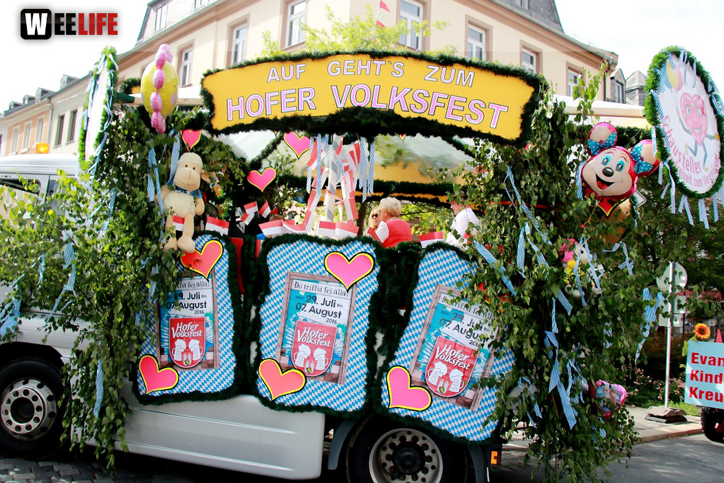 Hofer Volksfest 2016 Festzug Aufstellung