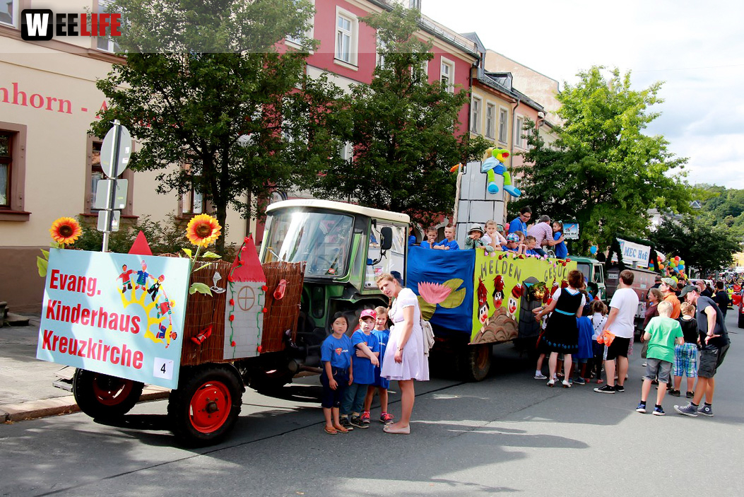 Hofer Volksfest 2016 Festzug Aufstellung