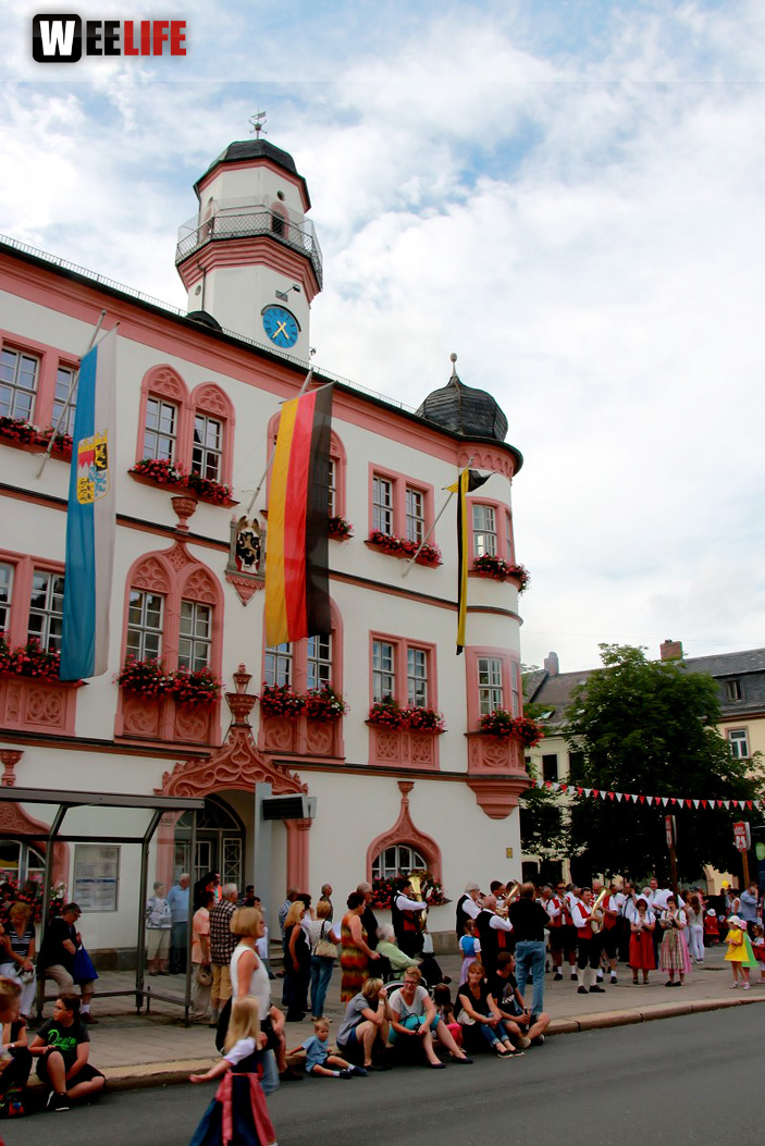 Hofer Volksfest 2016 Festzug Zuschauer