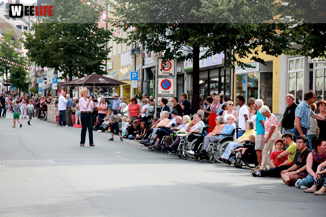 Hofer Volksfest 2016 Festzug Zuschauer