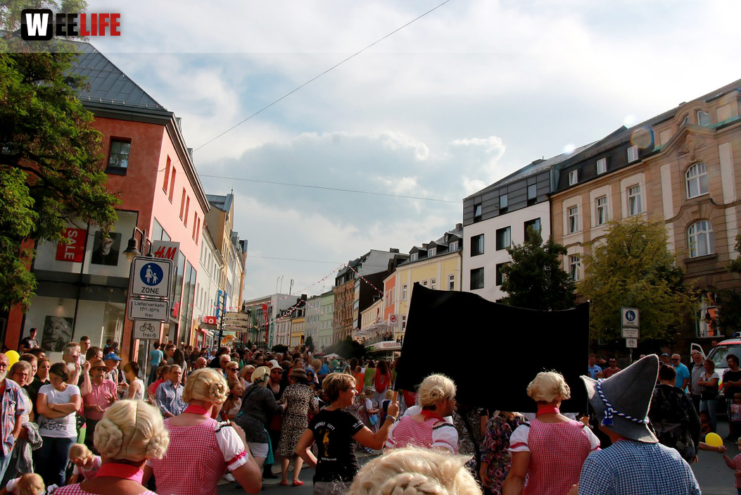 Hofer Volksfest 2016 Festzug Zuschauer