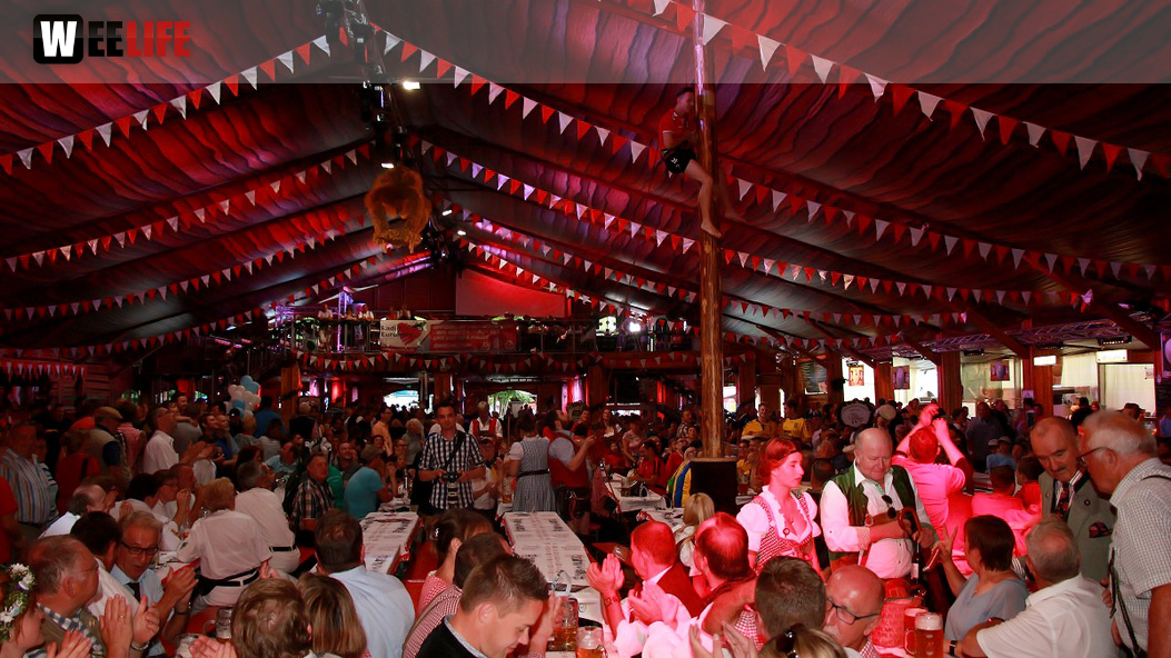 Hofer Volksfest 2016 Tag 1 Freitag Nach dem Umzug  Original Töpener Blasmusik