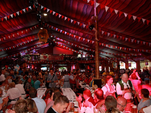 Hofer Volksfest 2016 Tag 1 Freitag Nach dem Umzug  Original Töpener Blasmusik – Foto 12