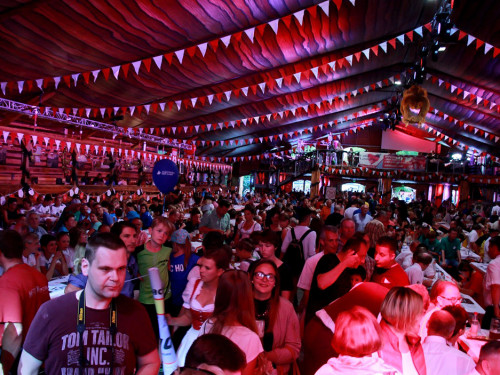 Hofer Volksfest 2016 Tag 1 Freitag Nach dem Umzug  Original Töpener Blasmusik – Foto 25