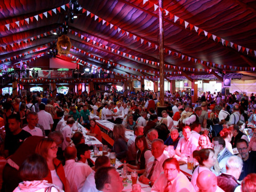 Hofer Volksfest 2016 Tag 1 Freitag Nach dem Umzug  Original Töpener Blasmusik – Foto 26
