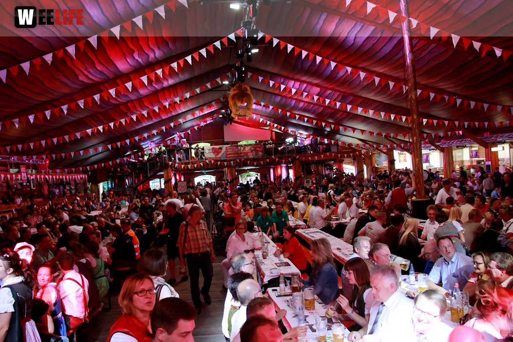 Hofer Volksfest 2016 Tag 1 Freitag Nach dem Umzug  Original Töpener Blasmusik