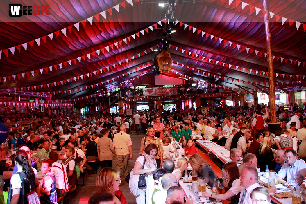 Hofer Volksfest 2016 Tag 1 Freitag Nach dem Umzug  Original Töpener Blasmusik