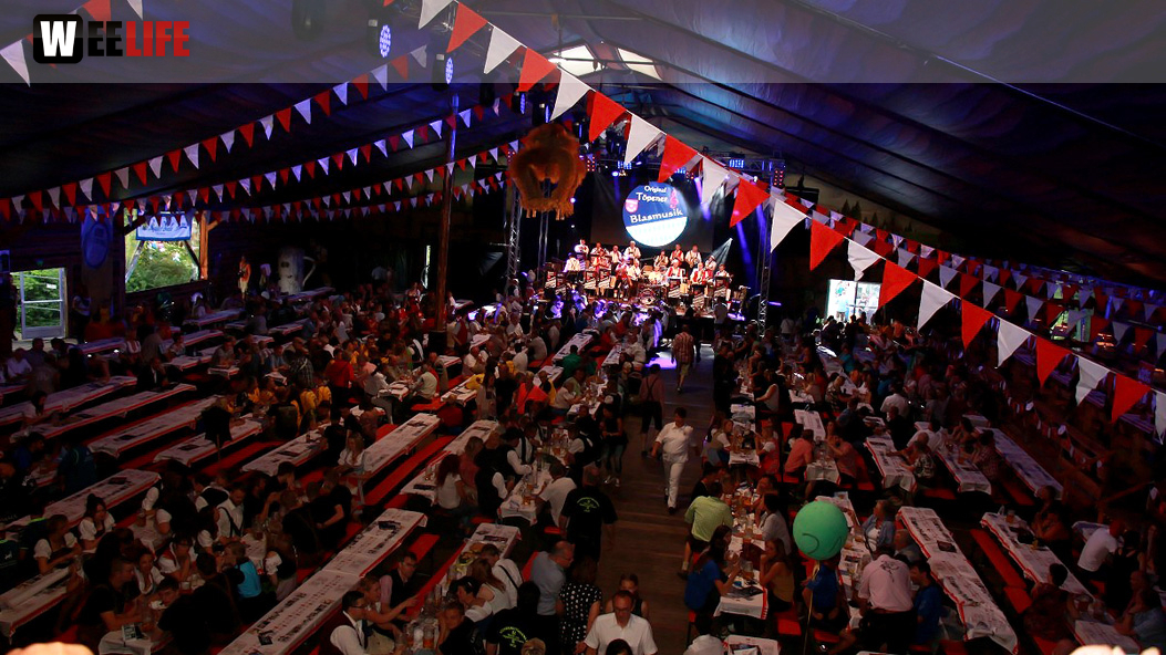 Hofer Volksfest 2016 Tag 1 Freitag Nach dem Umzug  Original Töpener Blasmusik