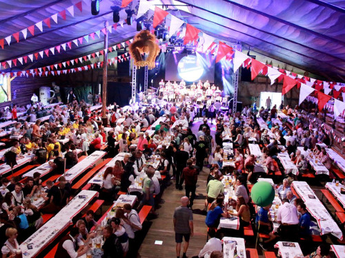 Hofer Volksfest 2016 Tag 1 Freitag Nach dem Umzug  Original Töpener Blasmusik – Foto 46