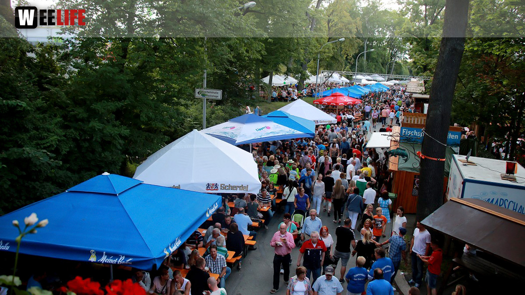 Hofer Volksfest 2016 Tag 1 Freitag Nach dem Umzug  Original Töpener Blasmusik