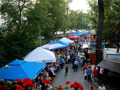 Hofer Volksfest 2016 Tag 1 Freitag Nach dem Umzug  Original Töpener Blasmusik – Foto 53