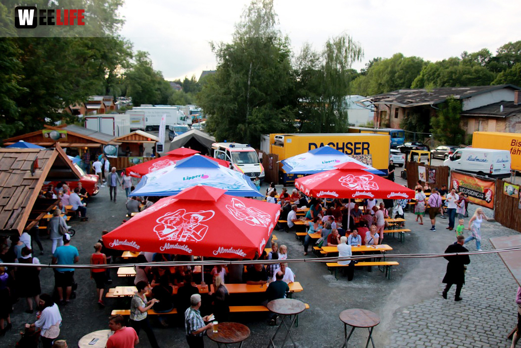 Hofer Volksfest 2016 Tag 1 Freitag Nach dem Umzug  Original Töpener Blasmusik