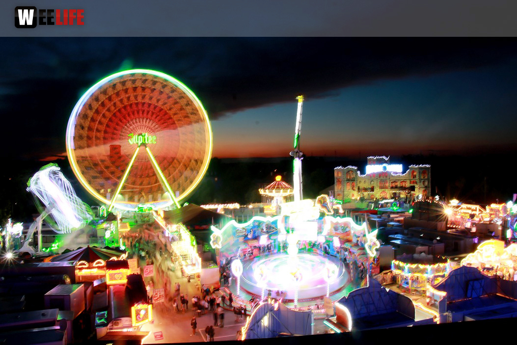 Hofer Volksfest 2016 4. Tag Montag Abends Tag der Generationen Langzeitbelichtungen