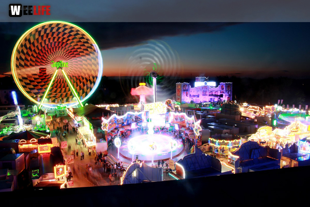 Hofer Volksfest 2016 4. Tag Montag Abends Tag der Generationen Langzeitbelichtungen
