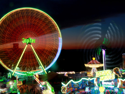 Hofer Volksfest 2016 4. Tag Montag Abends Tag der Generationen Langzeitbelichtungen – Foto 9
