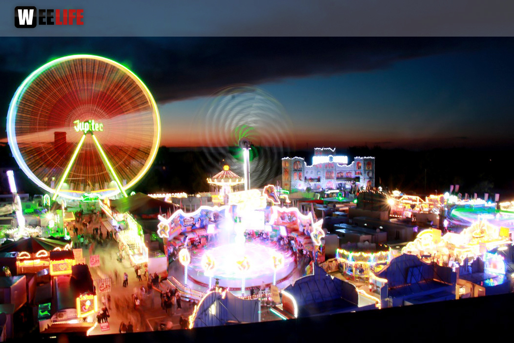 Hofer Volksfest 2016 4. Tag Montag Abends Tag der Generationen Langzeitbelichtungen