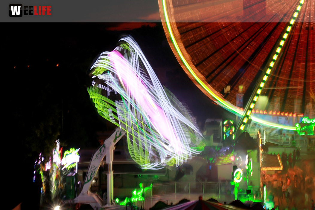 Hofer Volksfest 2016 4. Tag Montag Abends Tag der Generationen Langzeitbelichtungen