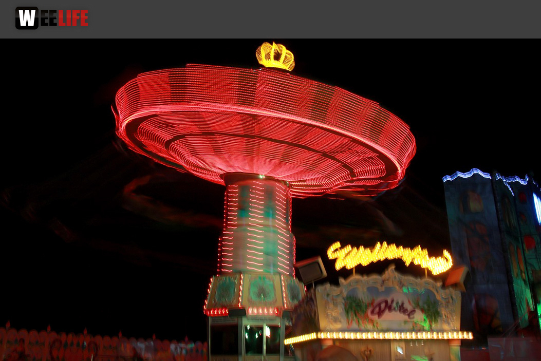 Hofer Volksfest 2016 4. Tag Montag Abends Tag der Generationen Langzeitbelichtungen