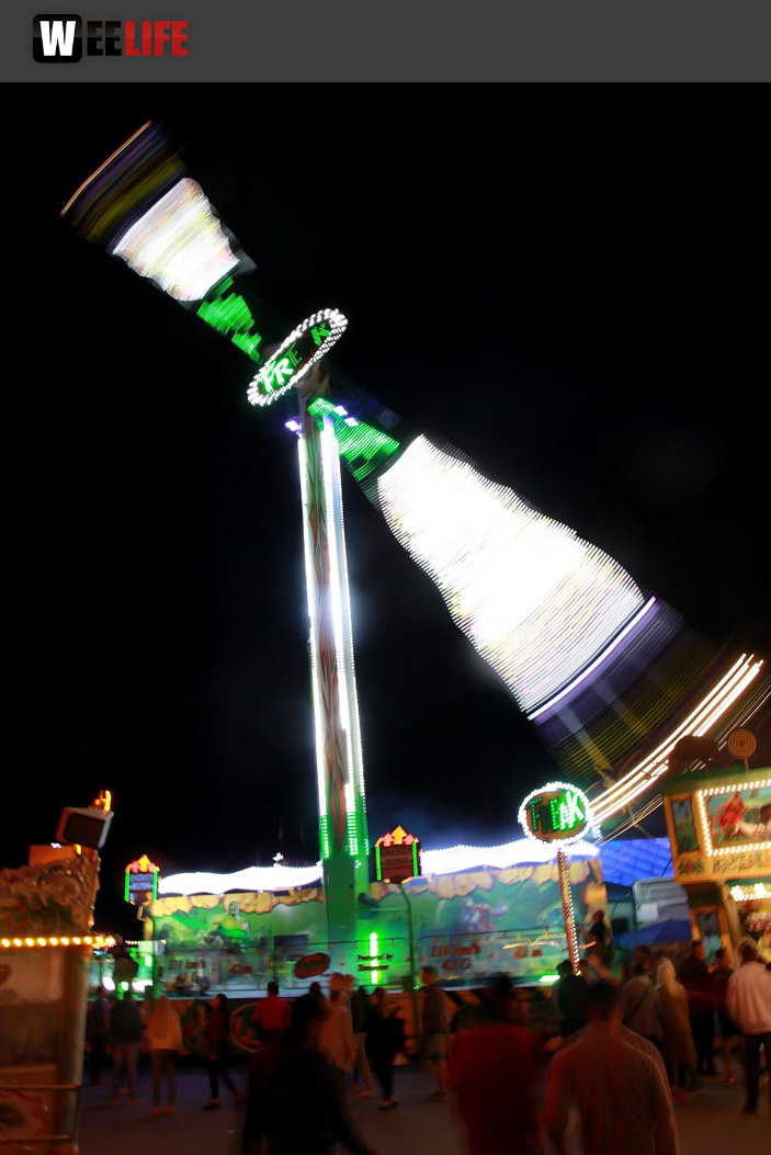 Hofer Volksfest 2016 4. Tag Montag Abends Tag der Generationen Langzeitbelichtungen